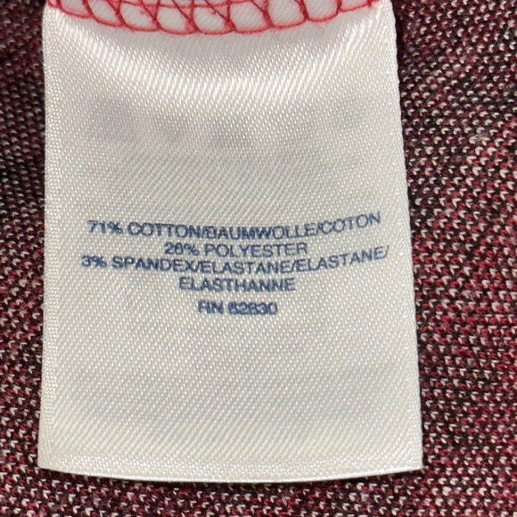 Lands End Plaid Cotton Blend 1/4 Button Down Long-sleeved Top Small (6-8) - Picture 11 of 12